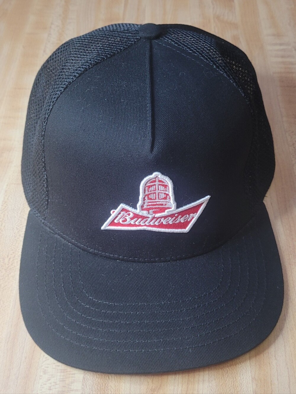 Budweiser x Gongshow Hockey Goal Light Snapback Hat Black Mesh Trucker Cap